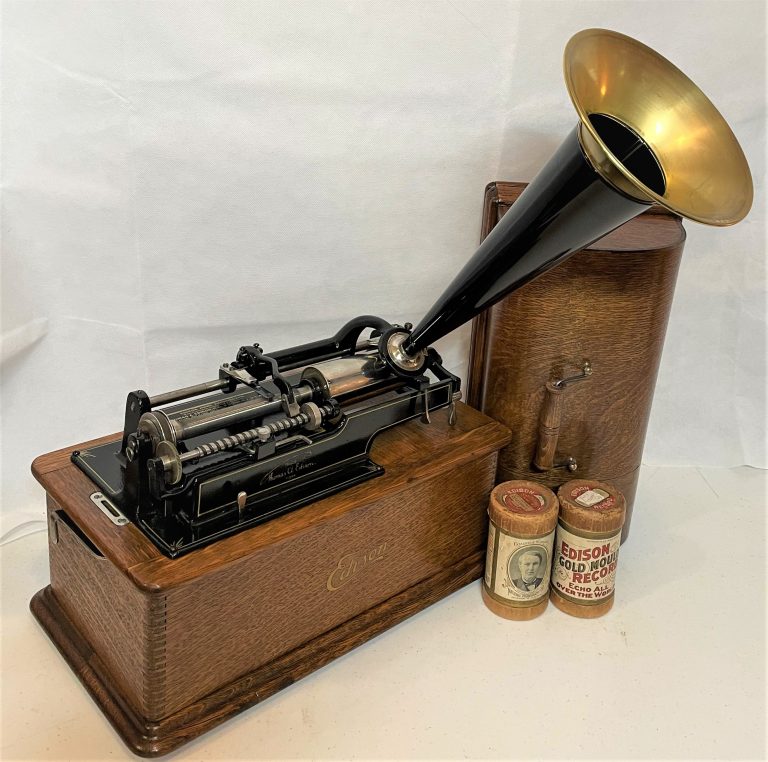 Edison Home Repeater Phonograph with Horn… RARE Machine – 4-4 Time