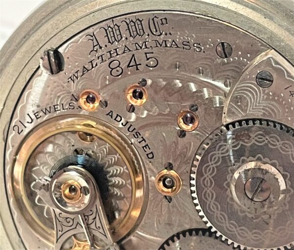 Waltham 845 18s 21 jewel Railroad Pocket Watch - Image 8