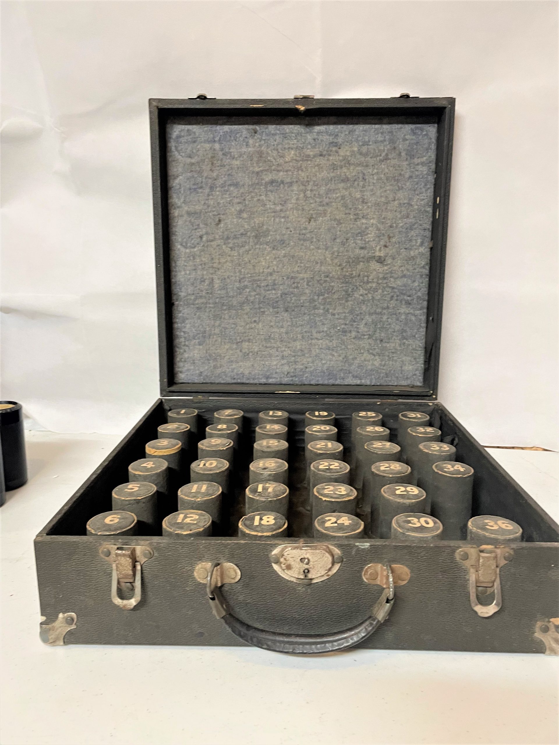 NICE!…Antique Cylinder Storage Case