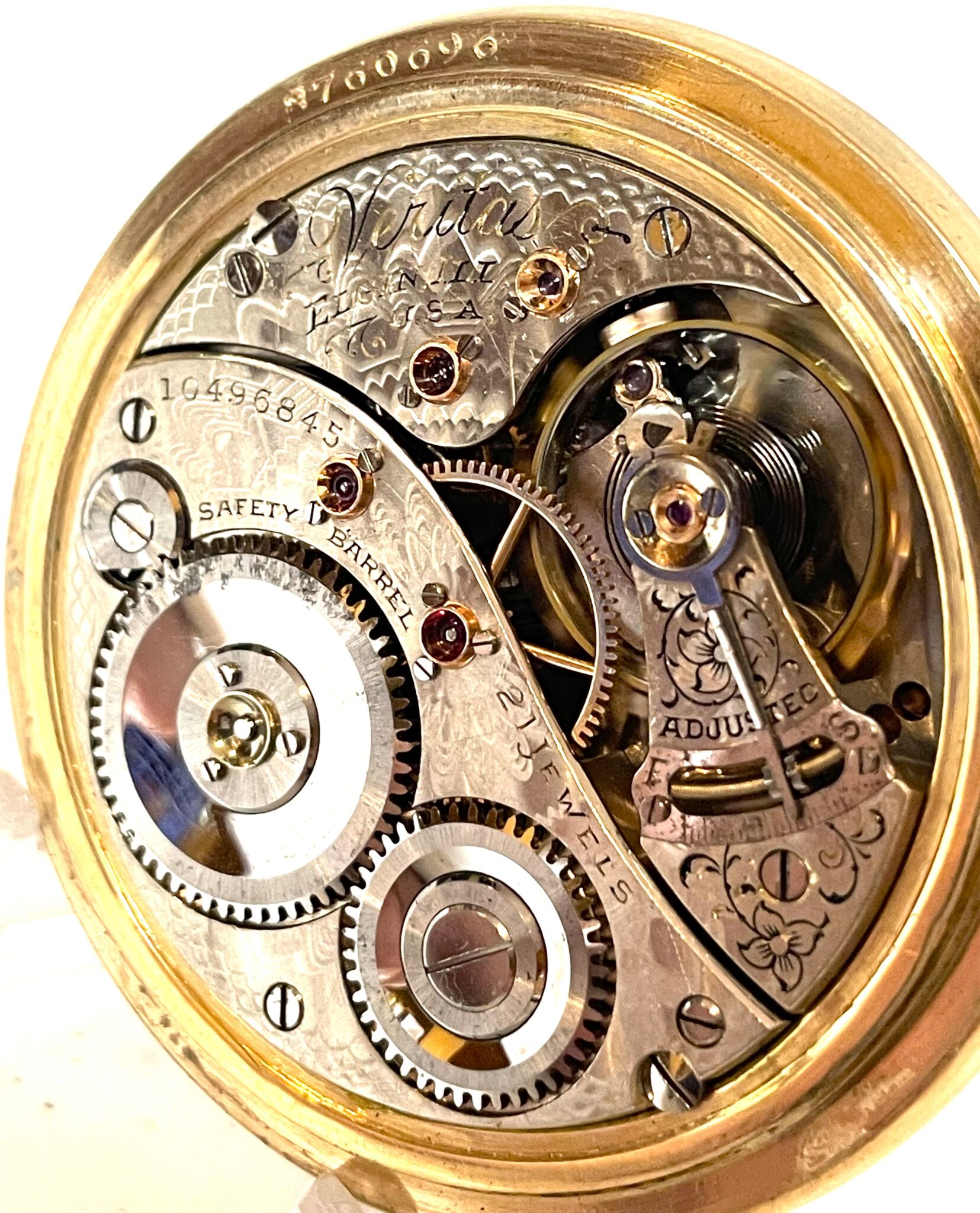 Beautiful High Grade Elgin Veritas 21 jewel with Original Ferguson Dial