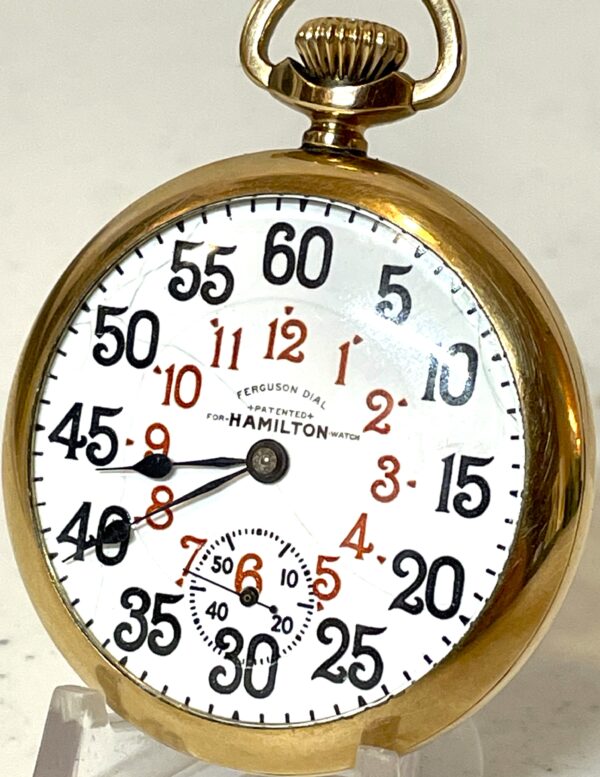Beautiful! Hamilton 990 21 jewel Railroad Pocket watch with an original Ferguson Dial - Image 2