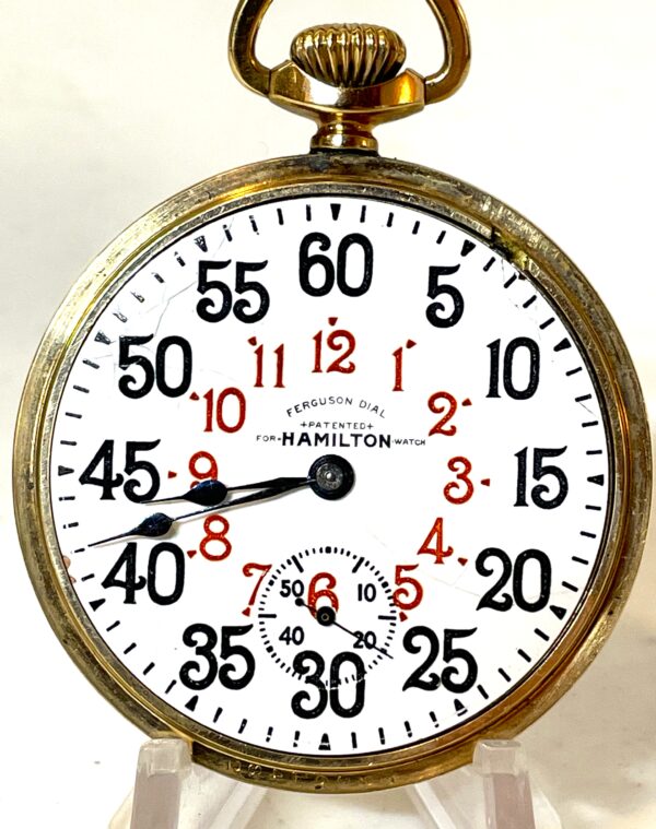 Beautiful! Hamilton 990 21 jewel Railroad Pocket watch with an original Ferguson Dial - Image 8