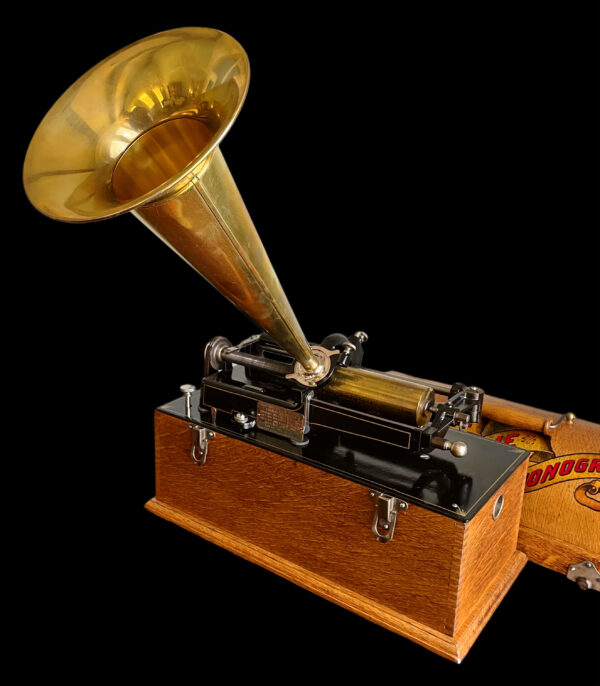 Edison Home Suitcase Phonograph (Brass Mandrel)