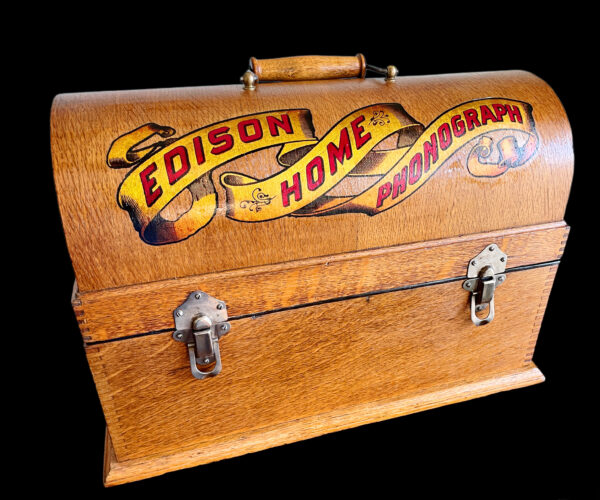 Edison Home Suitcase Phonograph (Brass Mandrel) - Image 5