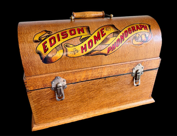 Edison Home Suitcase Phonograph (Brass Mandrel) - Image 11