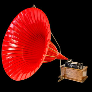 Edison Standard Phonograph w/ beautiful Red "Searchlight" Horn!
