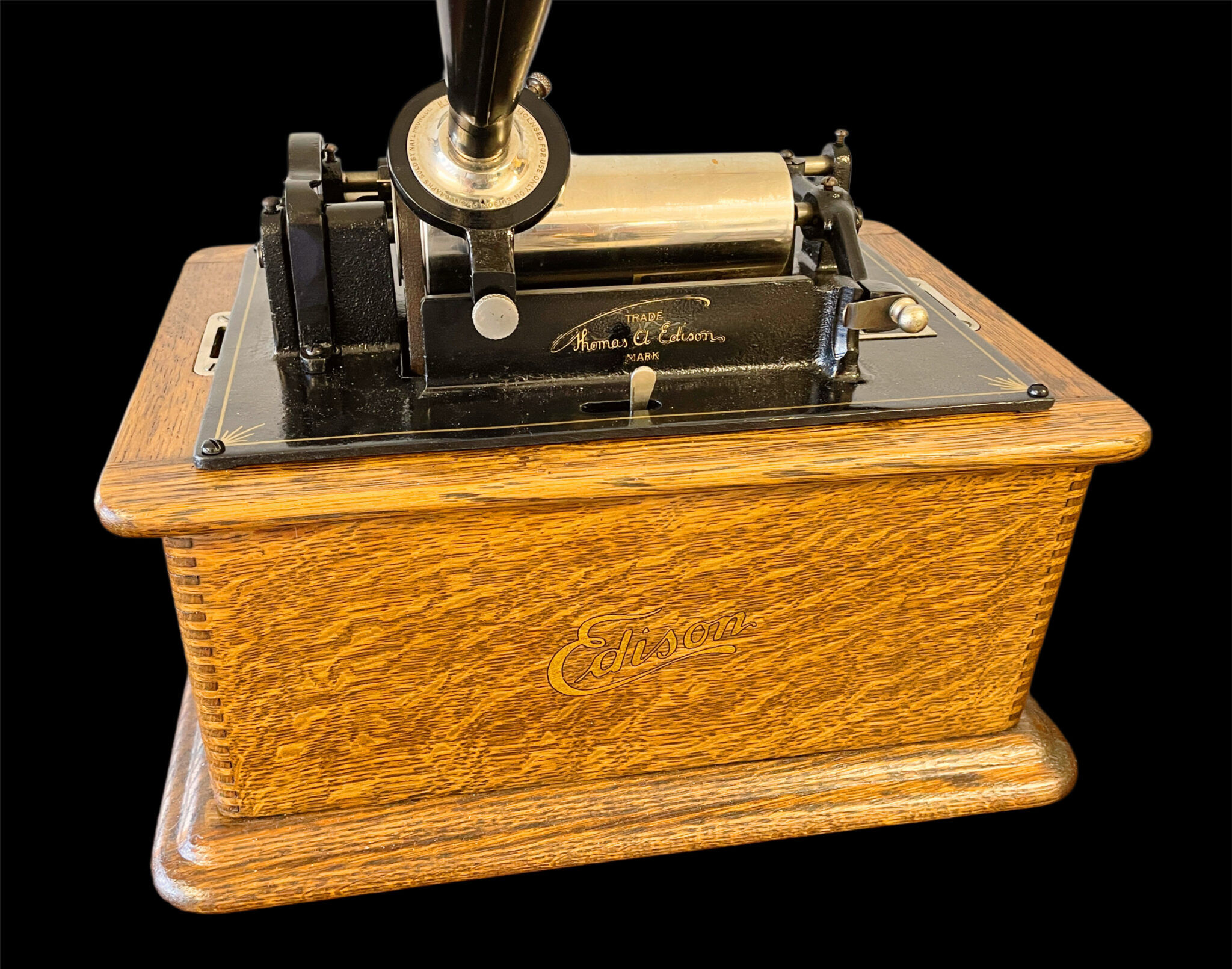 Phonograph Model Antique Edison Model B Phonograph – Fully Restored Cylinder Machine, 14 ...