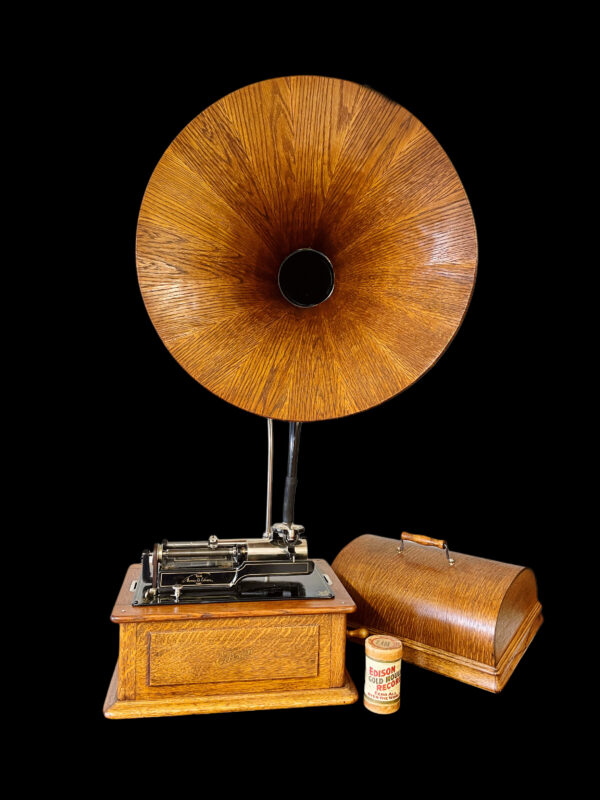 Edison Triumph “E” Phonograph with cygnet wood horn - Image 15