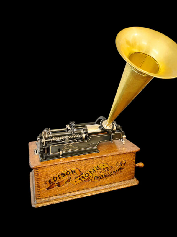 Edison Home Repeater Phonograph with Brass horn... RARE Machine - Image 2