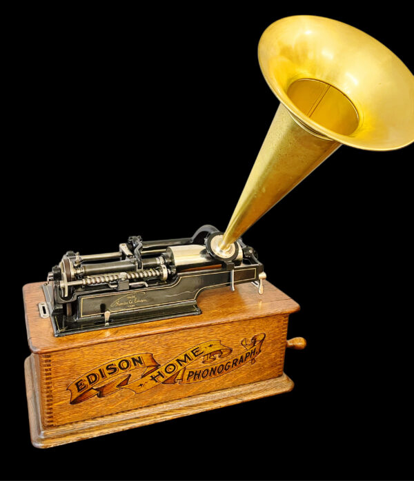 Edison Home Repeater Phonograph with Brass horn... RARE Machine