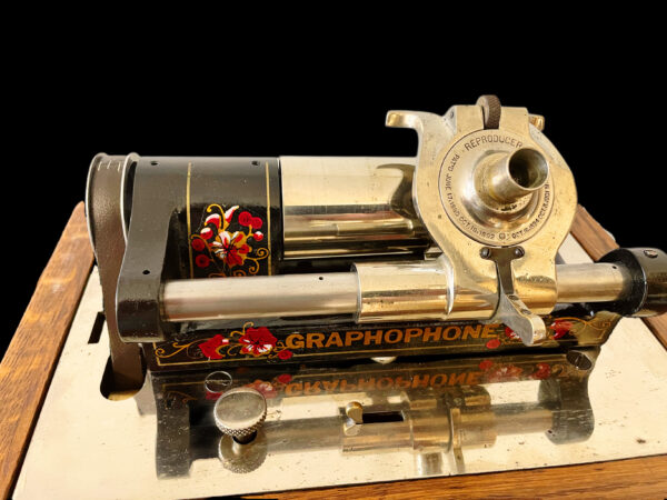 Columbia BF 6-inch Mandrel Cylinder Phonograph w/ Flower Horn - Image 6