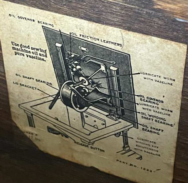 1912 Victor II Phonograph With Original Victor Horn - Image 13