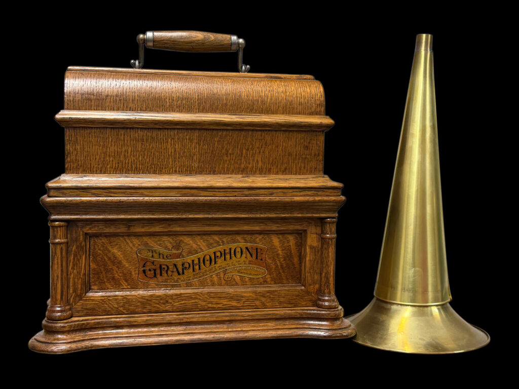 Columbia BF Cylinder Phonograph – 1906 Restored Oak Graphophone