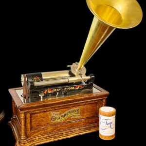 Columbia BF Cylinder Phonograph (1906) – with 14" Brass Horn & Serpentine Case
