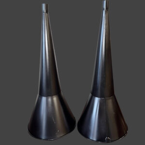 Rare Reproduction Black Funnel Horn for Edison Phonograph / Polyphone – Made to Original Specs! (pair)