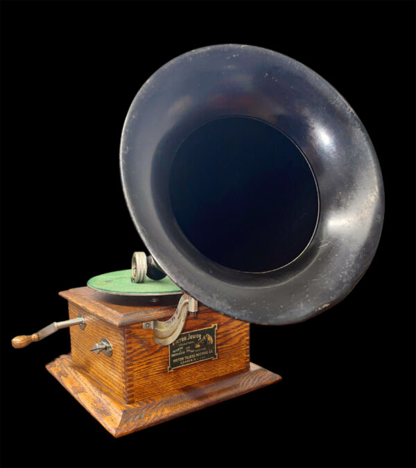 Victor Junior Phonograph – 1912 Antique Disc Player with Original Black Horn & Reproducer - Image 13