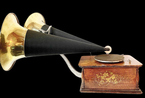 Rare Kalamazoo Duplex Phonograph - Vintage Two-Horn Acoustic Talking Machine! - Image 10
