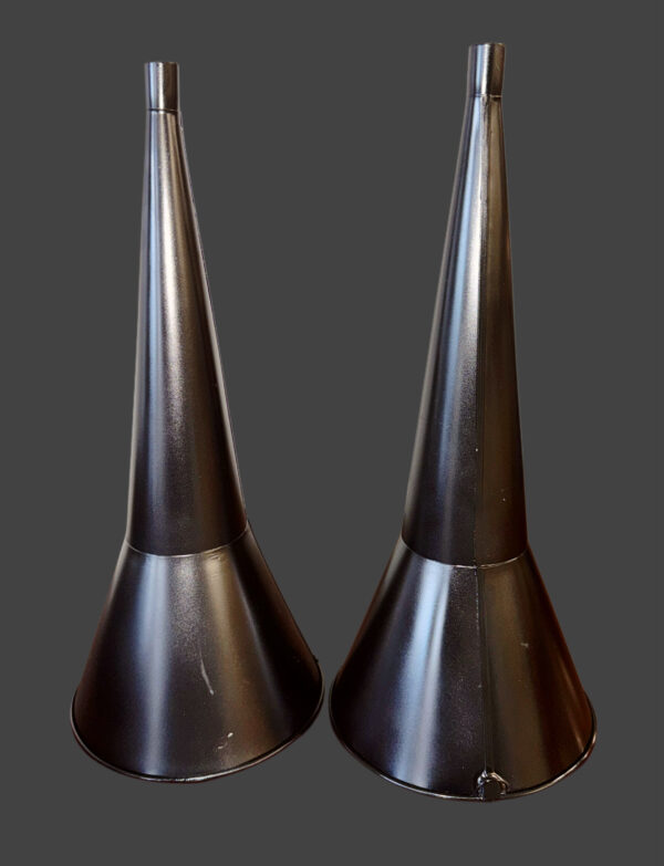 Rare Reproduction Black Funnel Horn for Edison Phonograph / Polyphone – Made to Original Specs! (pair) - Image 2