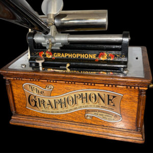 Rare Columbia “AT” Cylinder Phonograph – Antique 1898 Graphophone, Fully Restored!