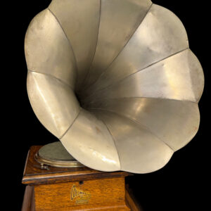 Rare Columbia BNW Oak Phonograph – Original Horn, Paperwork, Fully Serviced!