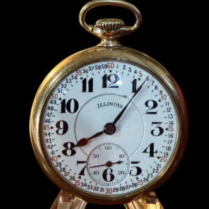 Illinois Bunn Special 16S 21J Railroad Pocket Watch – Gold‑Filled Case, Montgomery Dial, Running Great