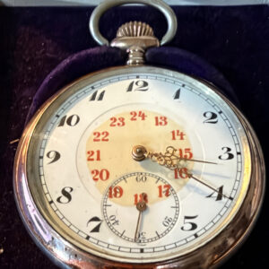 1927 Junghans J34 Pocket Watch – 0.800 Silver – Original Box & 1927 Papers!